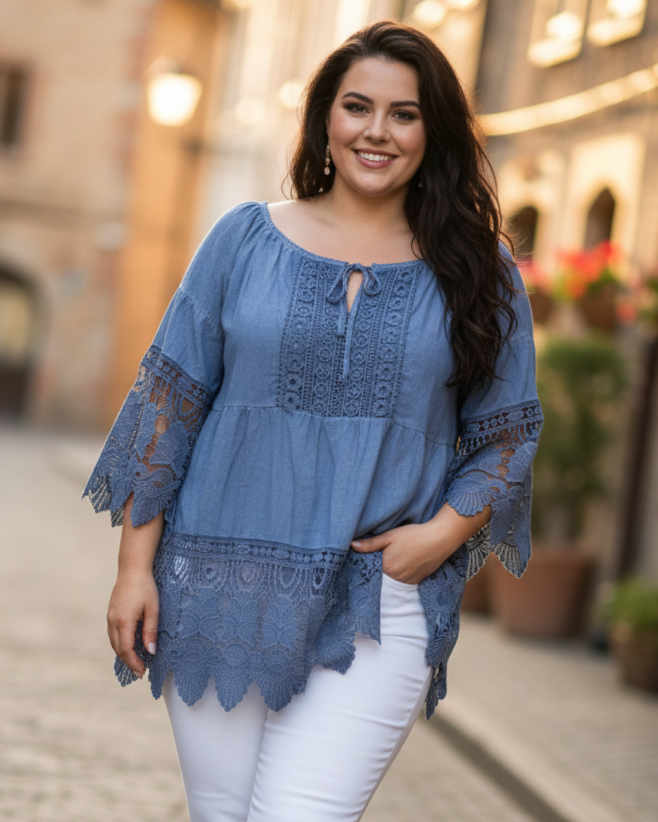Blusa Ibicenca Talla Grande
