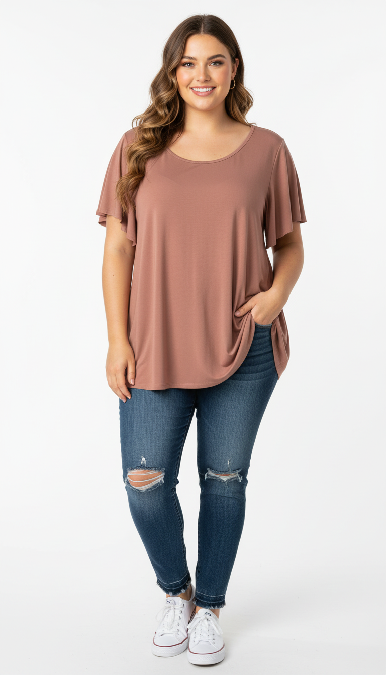 Camiseta Vaporosa Talla Grande