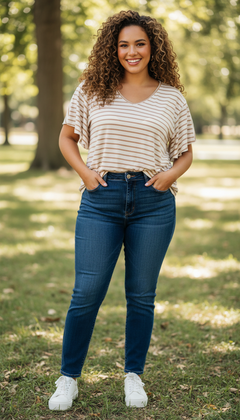 Camiseta Rayas Talla Grande