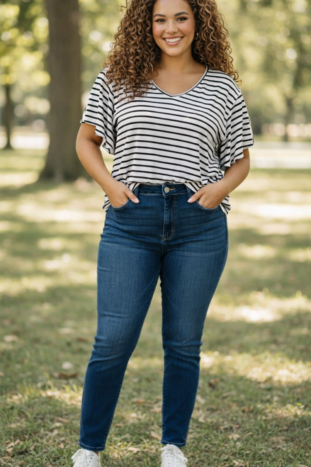 Camiseta Rayas Talla Grande