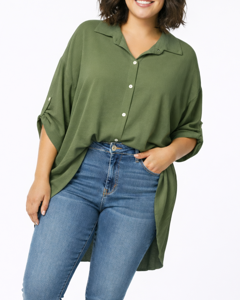 Camisa Tablas Talla Grande