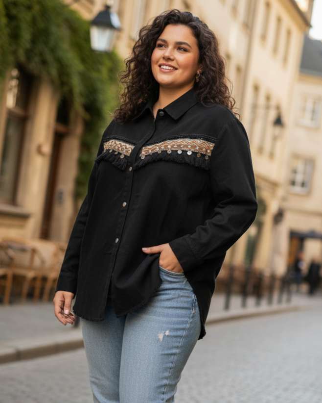 Chaqueta Tachuelas Talla Grande