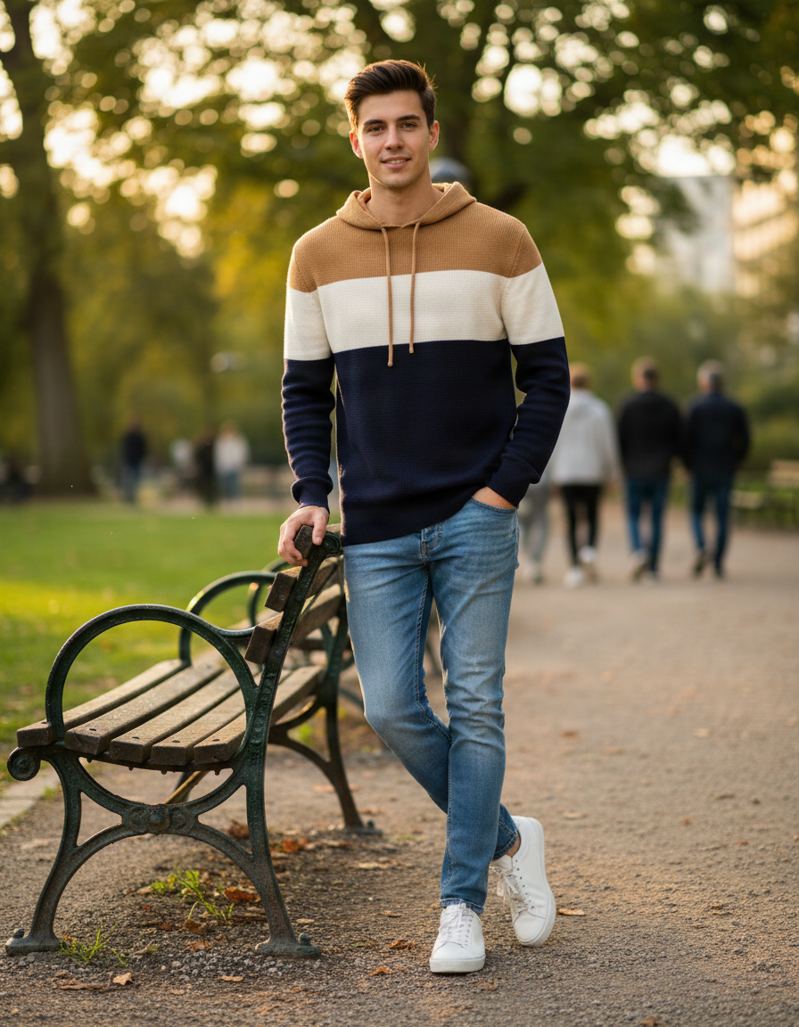 Jersey Tres Colores Con Capucha