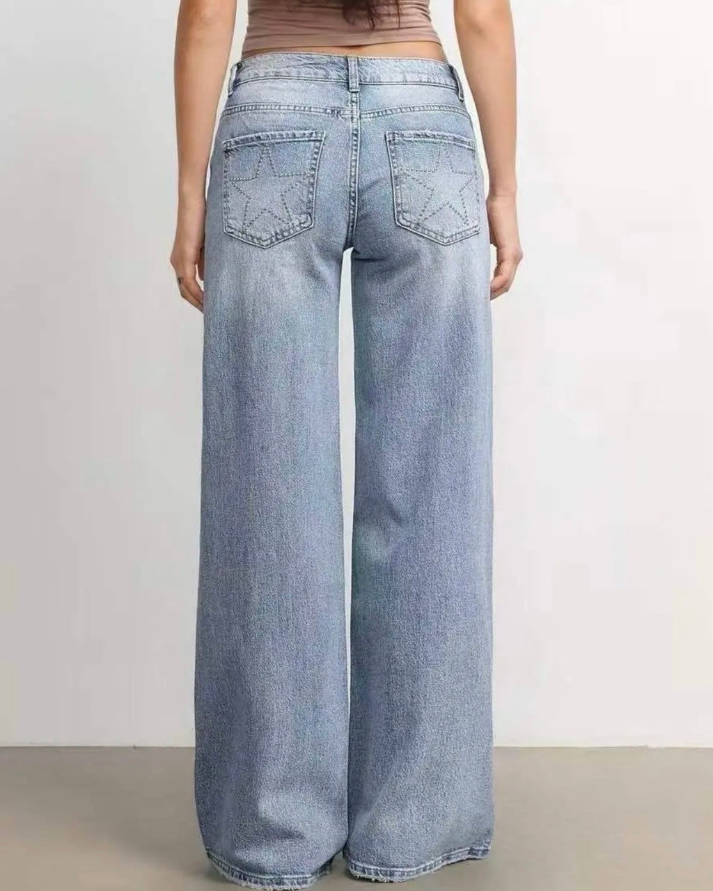 Pantalón Vaquero Pata Ancha Estrella