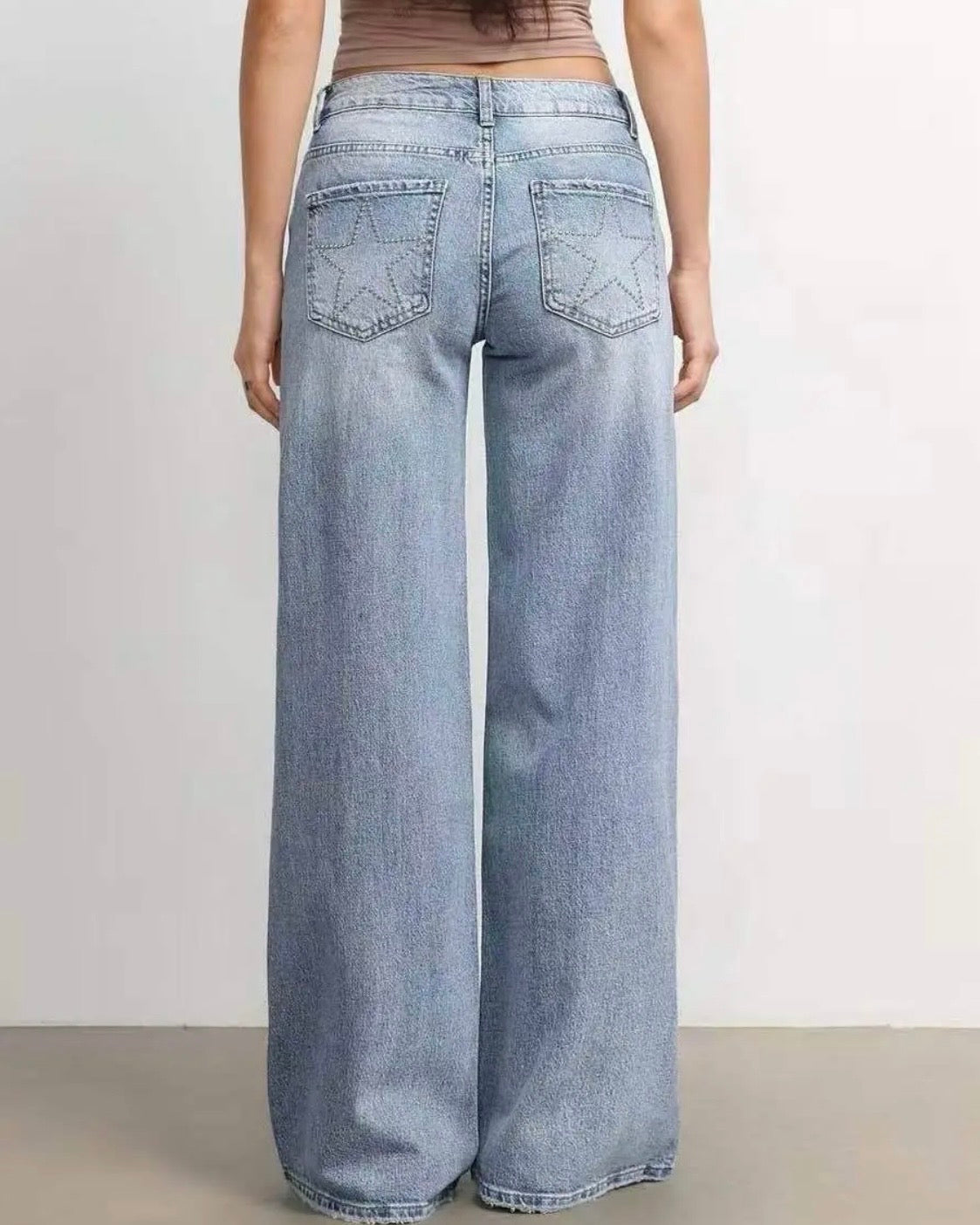 Pantalón Vaquero Pata Ancha Estrella